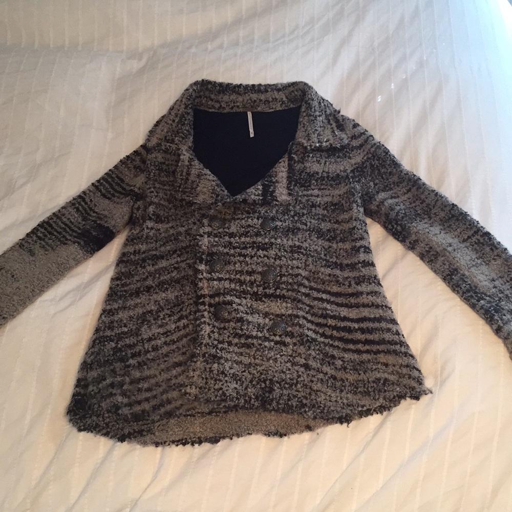 Free People Zebra Yarn Sweater